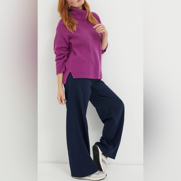 NWT - Fat Face Women’s Wool Blended Ribbed Knit Turtleneck Sweater - US 6/M - Picture 2 of 15